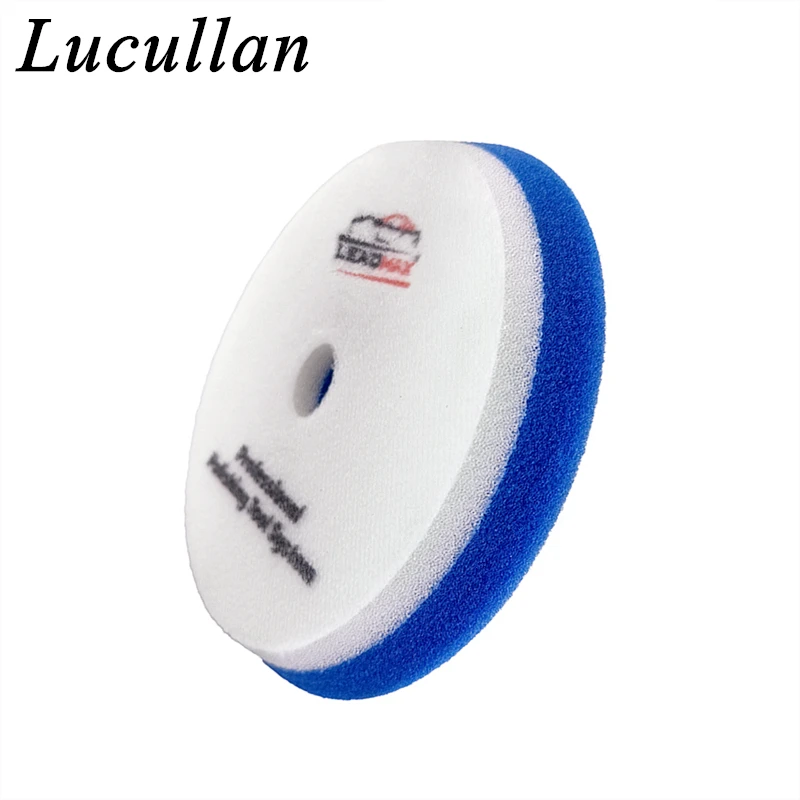 Lucullan 백킹 플레이트 연마 버퍼 패드, 컴파운딩 및 왁싱용 2 층 하이브리드 후크 및 루프 스폰지, 5 인치