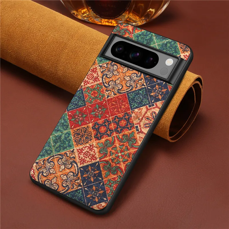 EUCAGR Ultrathin Floral Leather Phone Case - Shockproof Back Cover