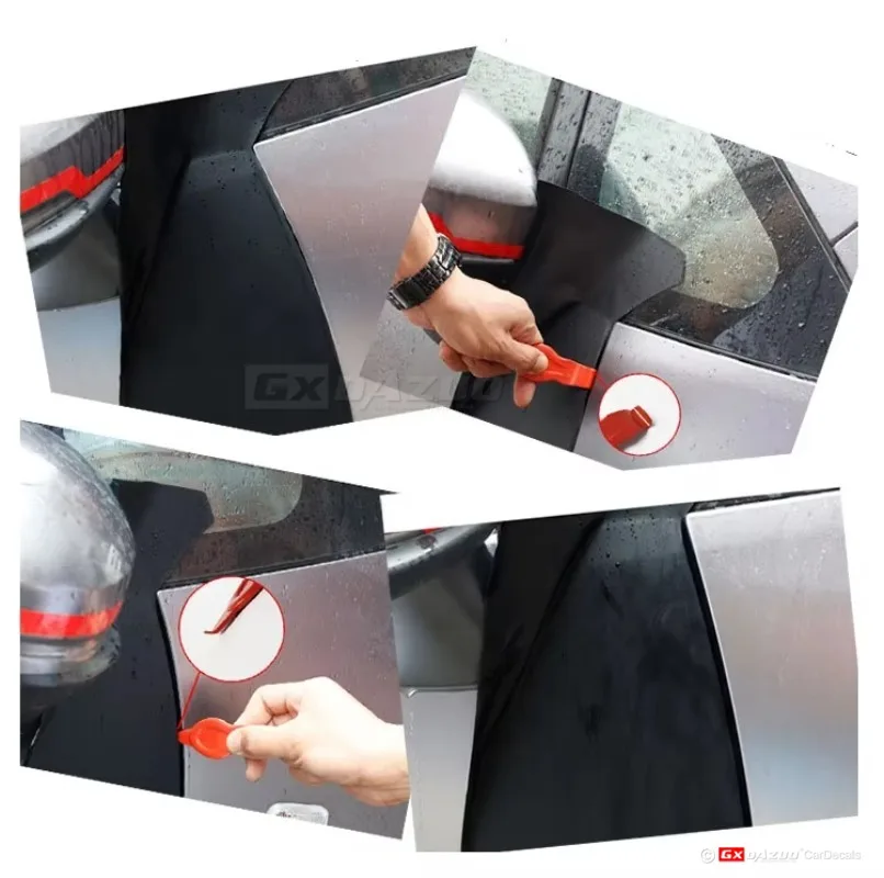 3개/세트 미니 레드 PPF 스퀴지 맞춤형 도구 틴트 랩 세트 PPF 랩 레드 도어 엣지 플러그 엣지 스크레이퍼