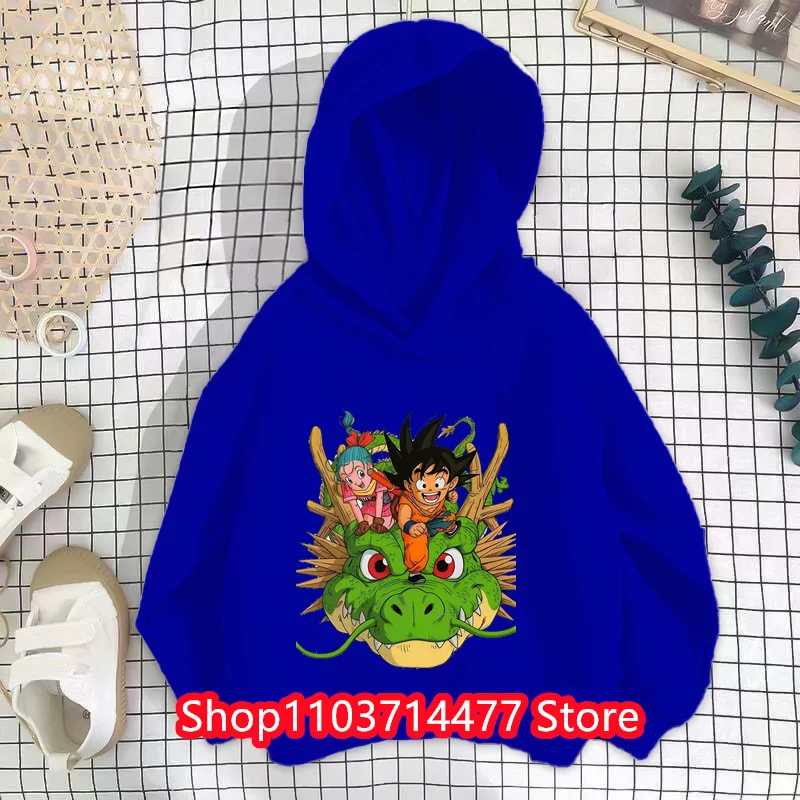 Boys Japan Anime Dragon Ball Z Goku Cartoon Anime Hoodies Kids Clothes Teenage Tops Children Goku Hip Hop Sweatshirts