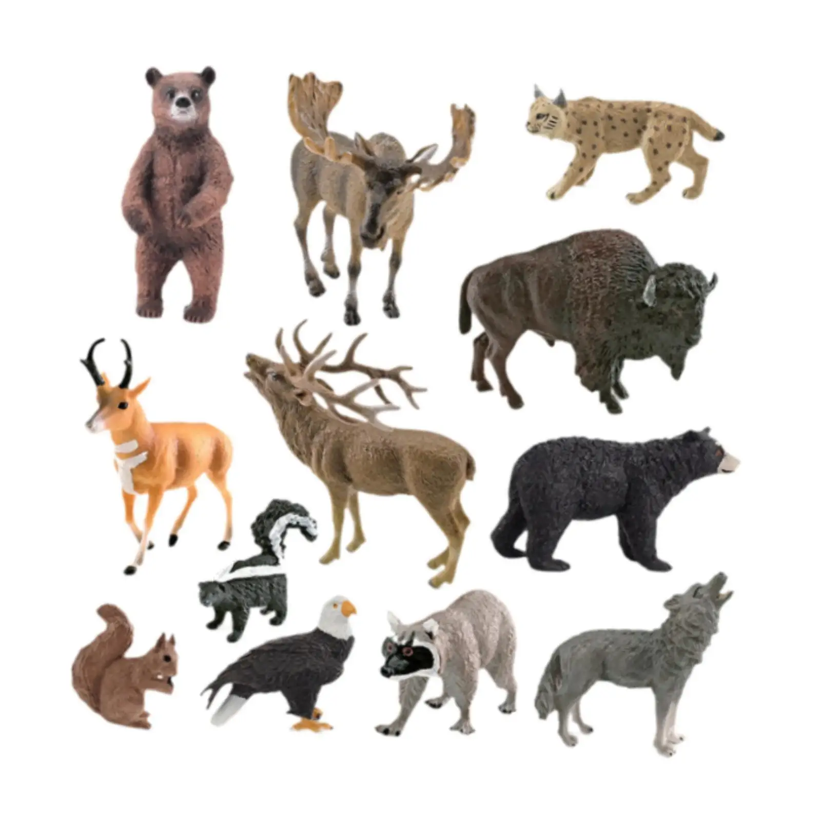 12x Animal Figurines Set Collections Realistic for Kids Boys Girls Children