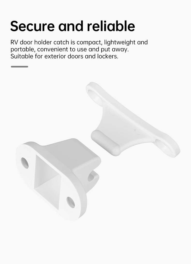 Wohnmobil-Türstopper, T-förmiger Türstopper mit fester Schnalle, geeignet für Wohnmobile und Wohnmobile, weiß\schwarz – Detail 6