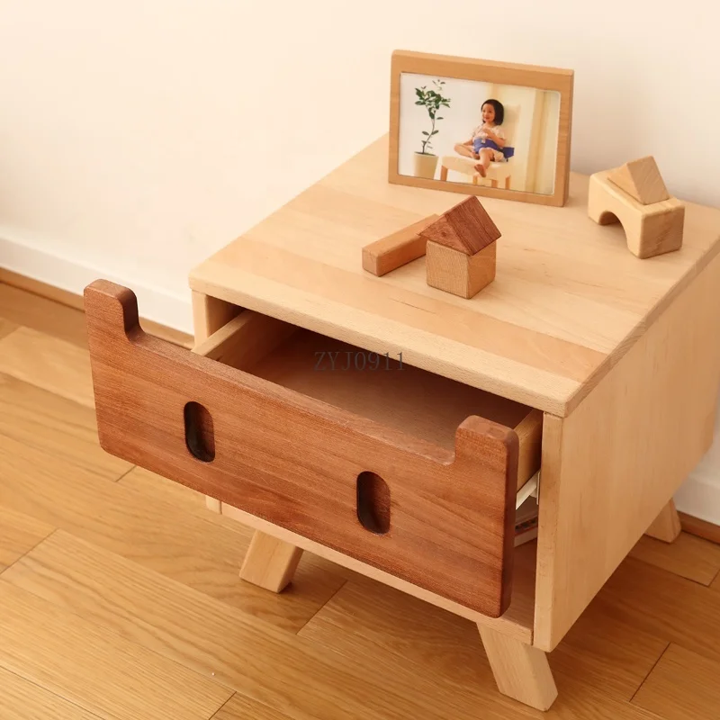 *Children's bedside cabinet Modern minimalist bedside storage cabinet table
