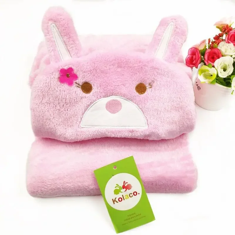 Baby Bathrobe Cartoon Blanket Kids Hooded Toddler Baby Bath Towel