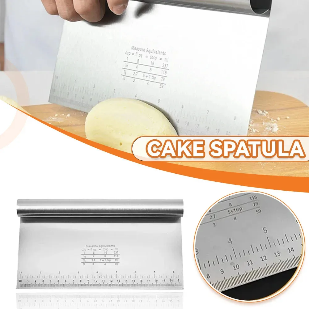 Leeseph Multi-purpose Stainless Steel Scraper Chopper Dough Scraper Pizza Dough Cutter Kitchen Tools dough scraper