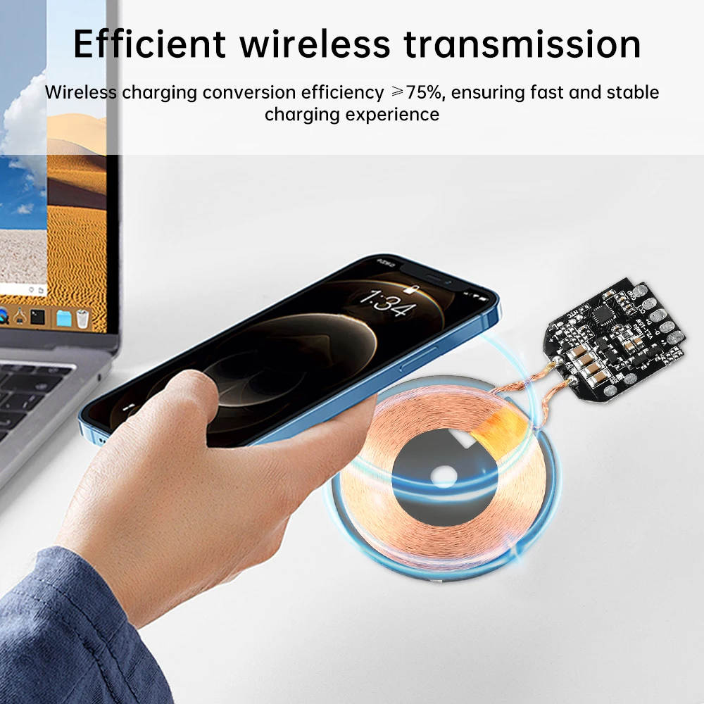 15W Wireless Charger Module with Magnetic Charging Coil (1 or 5 Pack)