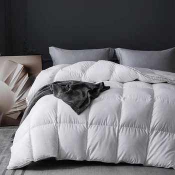 Couette de couette ultra légère haut de gamme en duvet d'oie 95% pur – Ultra douce, respirante et confortable longue durée, taille Queen 1