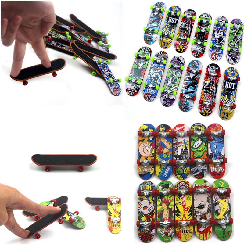 5pcslotChildrensMiniFingerSkateboardsAlloySkateBoardingKidsFingertipBoard