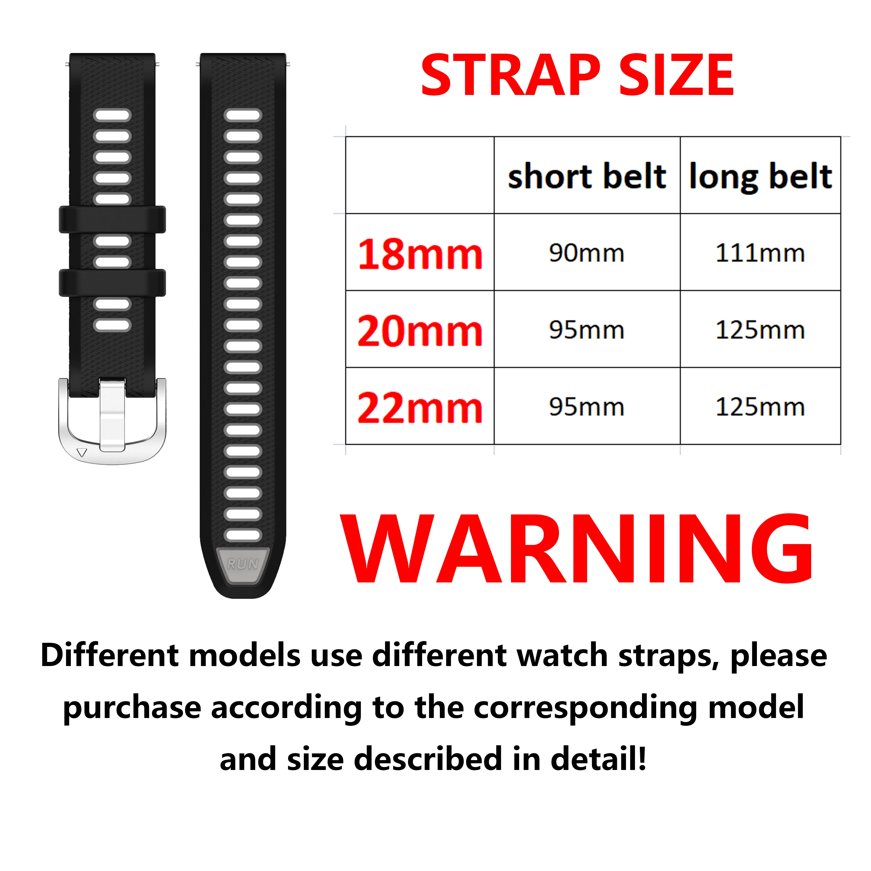Versatile Multi-Size Watch Band with Official Buckle Strap