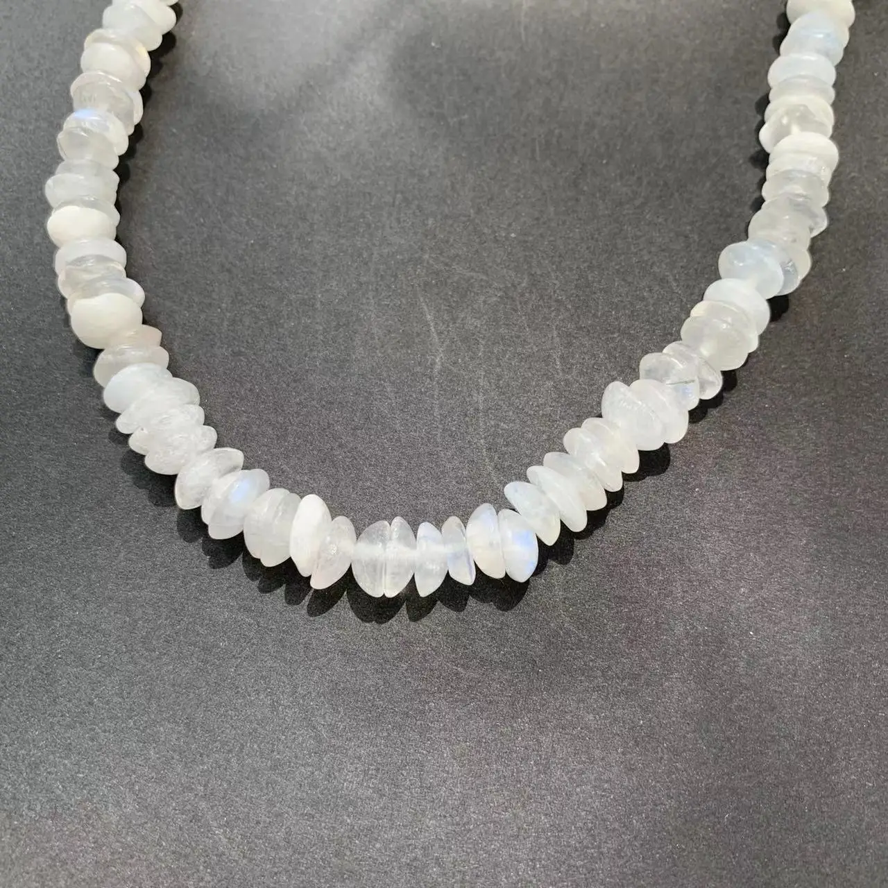 Natural Blue Moonstone Choker Necklace Quartz Crystal Gemstone Women High Quality Jewelry Design Handmade