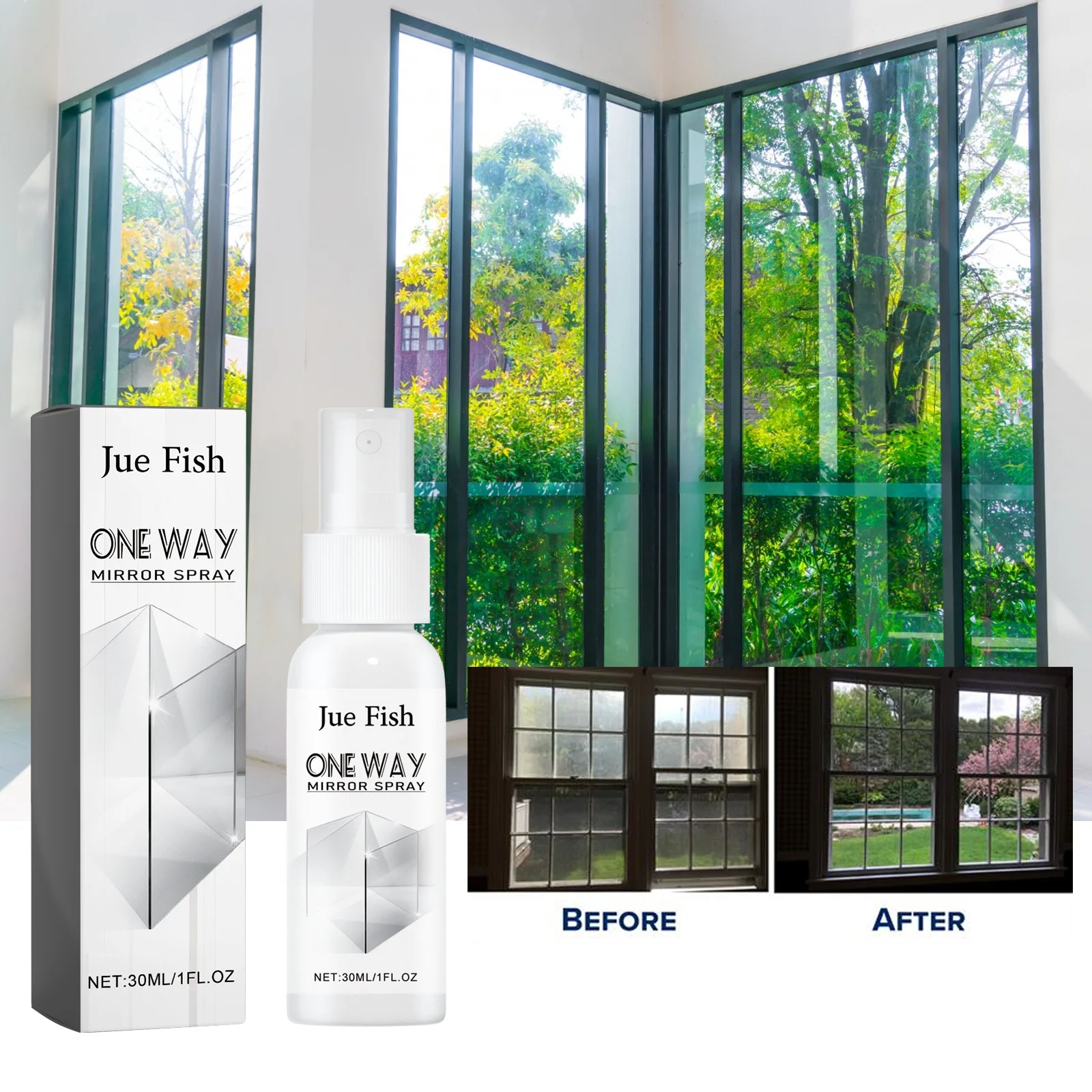 Bathroom Cleaning Spray Room Glass Oil Dirts Remover Car Window Decotamination Window Anti Fog Agent Glass Descaling Solution