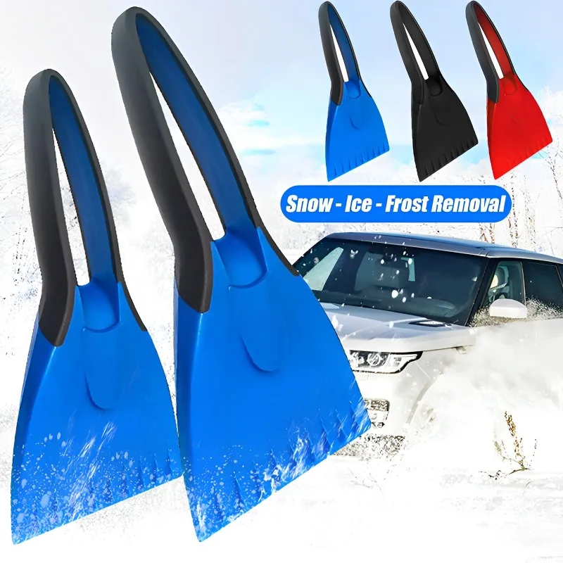 2PCS Car Ice Scrapers Silicone Car Snow Brush Soft Anti-skid Handle Ice Scraper Auto Snow Shovel Removal Winter Accessories