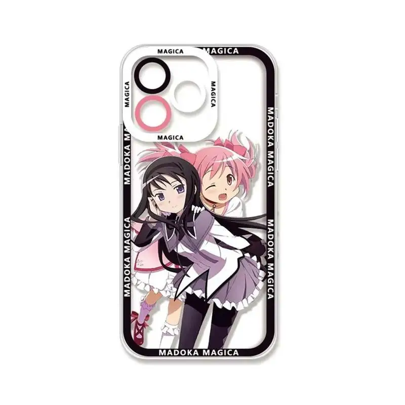 Japanese Cute Anime Girl INS Transparent Silicone Phone Case