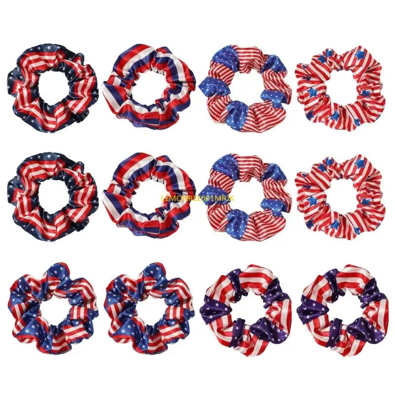 M4YA 12 Pcs Hair Scrunchies Curls Hair Bobbles for Women Girls Elastic Band