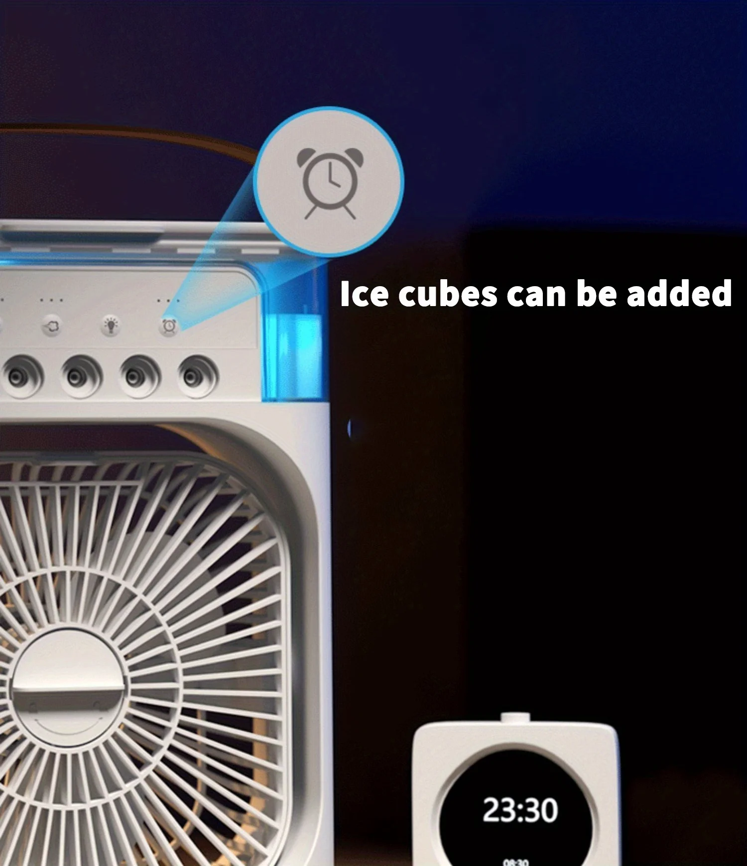 Sf1210331741a486caa099950aef1a81fn Spray Small Fan Five Hole Humidification Small Refrigeration Air Conditioner Mini Fan Water-cooled Silent Air Cooler Portable Mallzona