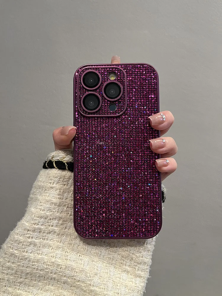 Luxury Flash Diamond Phone Case For Iphone 15 Pro Max And 14 Pro_voghion.com