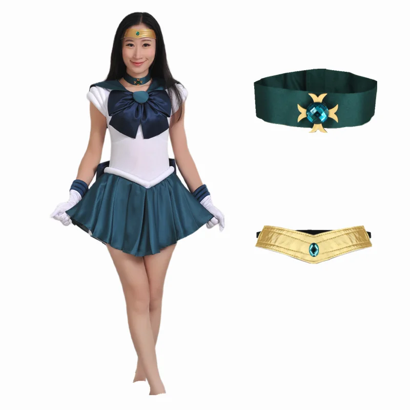

Anime Cosplay Sailor Stars Sailor Neptune Kaiou Michiru Women's Dress Halloween Cosplay Costume Dress Suit