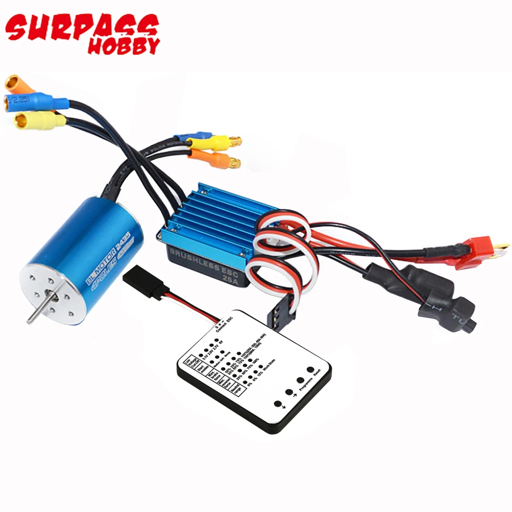 Drive motor 2430 5800KV 7200KV 2S Brushless Motor 25A 2S ESC for 1/16 1/18 RC Car On-road Toys rc speed controller