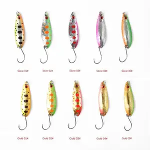 Trout Spoon Bait 6Pcs/Set 2g 28mm Metal Fishing Lure With Single