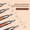 Sandalwood Extremely Fine Nail Design Line Pen Nail Construction Painting Brush Uv Gel Extension Drawing Carving Pen Diy 3