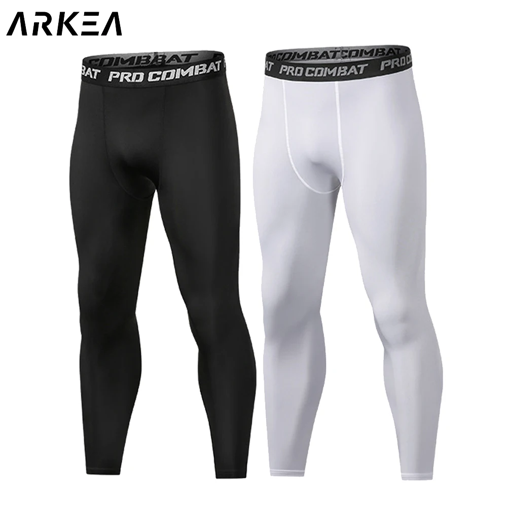 Compression Pants Men Running Tights Basketball Legging Elastic Waist