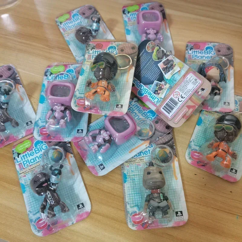 LittleBigPlanet Sackboy Cute Game Anime Figurine Keychain Models Kawaii Little Big Planet Robot Kitty Action Figure Toys Gift