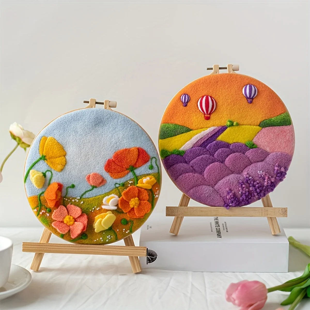 1pc Wool Felt Handmade Diy Material Package Photo Frame Decoration Painting Decompression Decoration Innovative Heart Gift