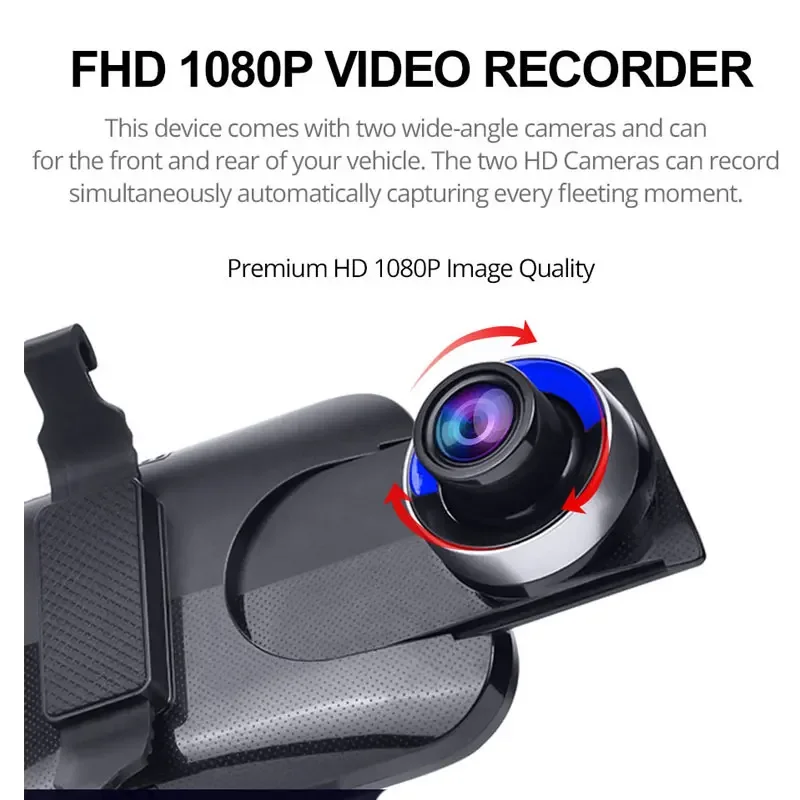 10'' Stream Rearview Mirror Camera 4G Android Car DVR HD 1080P Dash Cam ADAS GPS Wifi Auto Registrar DVRs H68