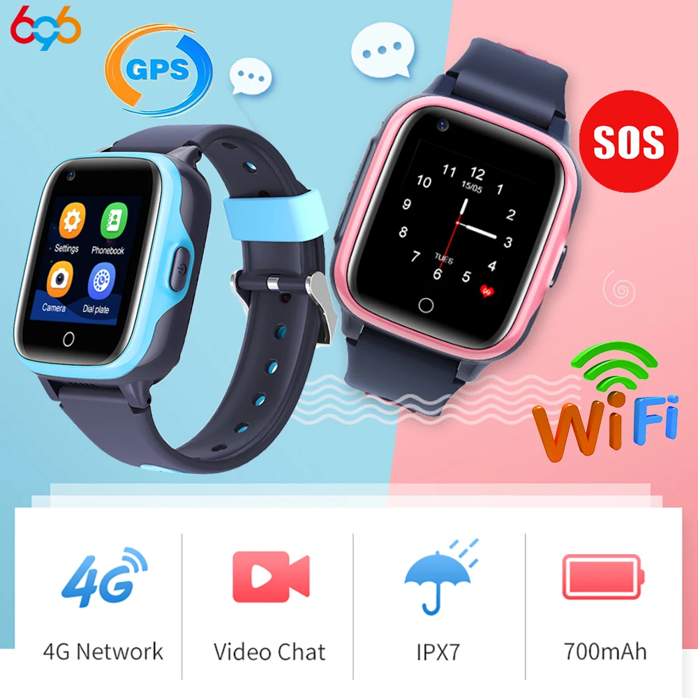 

1.4 Inch 700Mah Kids 4G Waterproof Smart Watch HD Voice Call Camera SOS Wifi GPS LBS AGPS location Children Sports Smartwatch