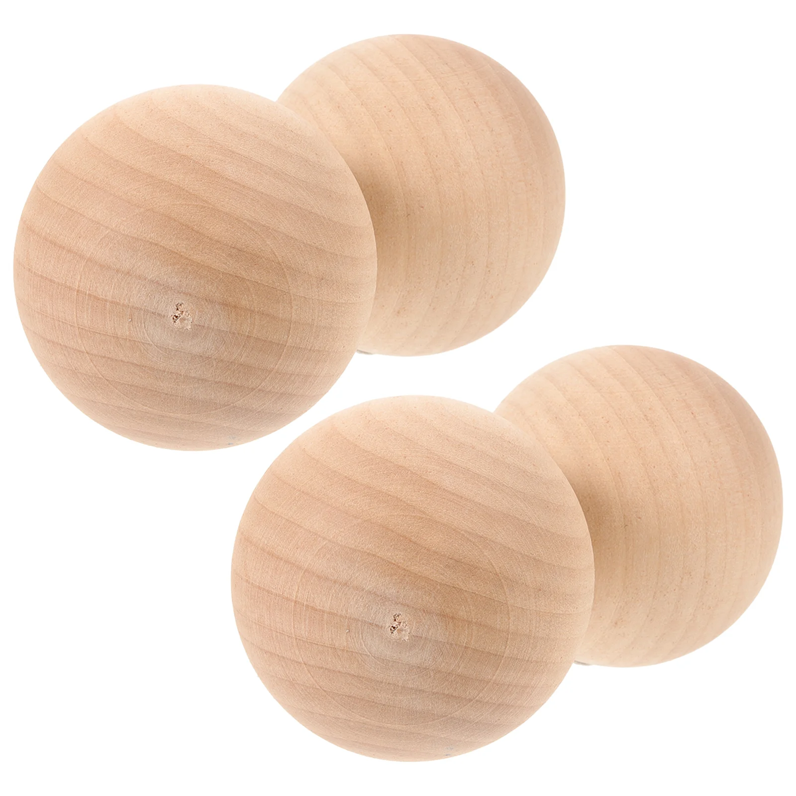 4 Pcs Croquet Outdoor Sports Balls Portable Bocce Kids Wood Wooden Rolling Recreational Children