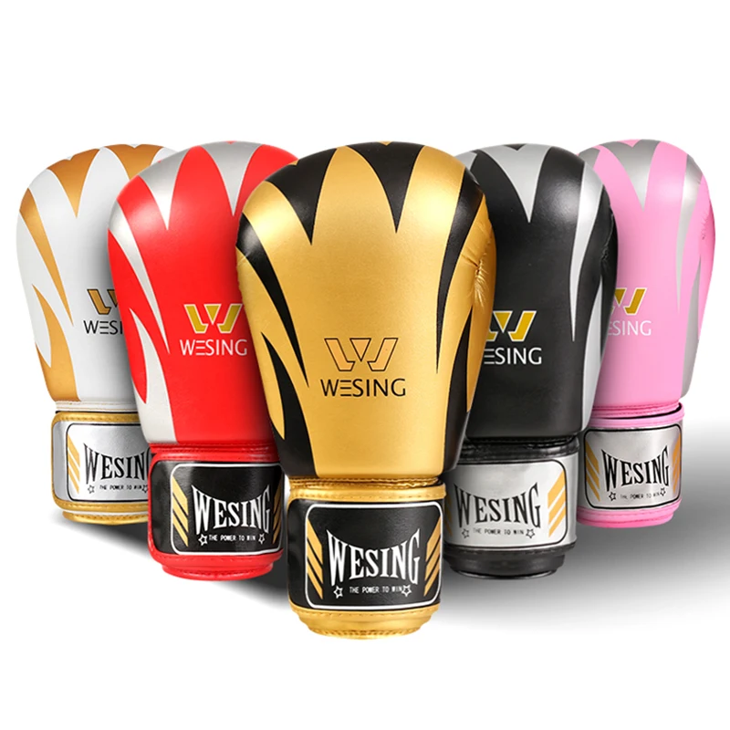 Wesing 6/10oz Child Adult MMA Muay Thai Boxing Gloves Sanda Kickboxing Martial Arts Training Mitts Equipment DEO