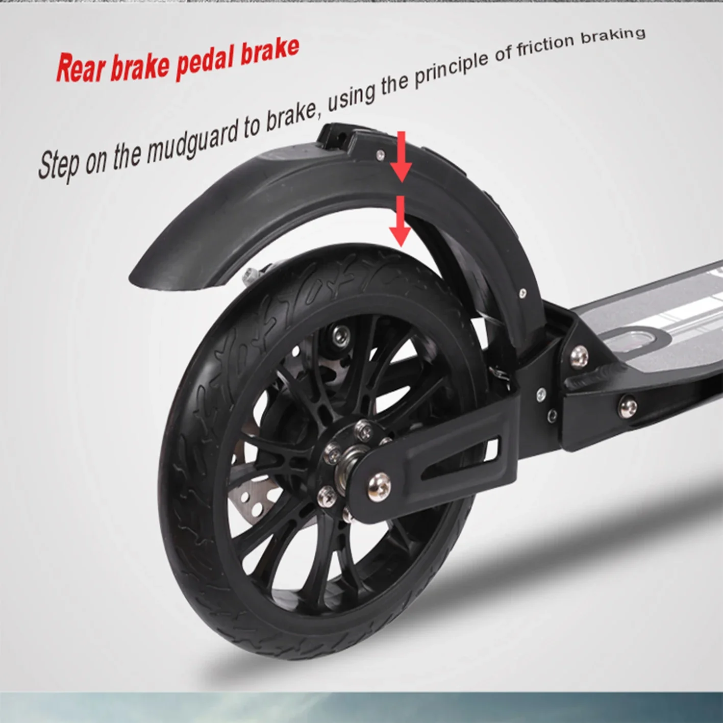 Adult Pedal Scooter Youth Large Wheel Two-wheel Two-wheel Foldable Scooter City Adult Hand Brake