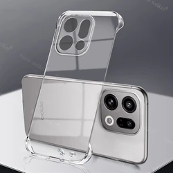 Frameless Slim Clear Transparent Plastic Hard Back Phone Case Cover - OPPO Find X9 (Transparency)