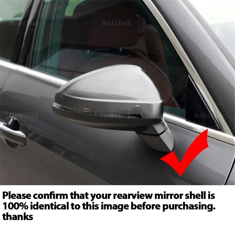 2x Carbon Fiber Style Rearview Side Mirror Cover Caps for Audi A4 B9 Quattro Sline A5 S5 RS5 Sportback Side Assist