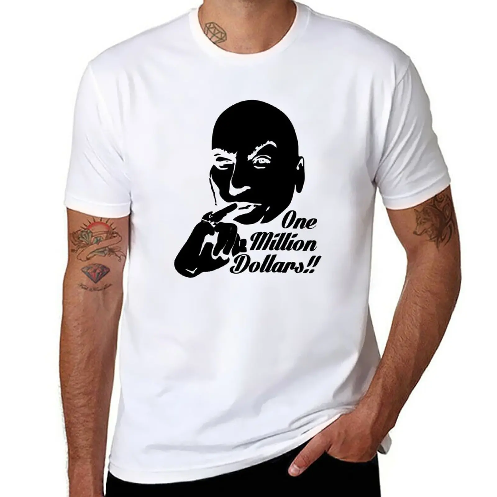 New Dr. Evil One Million Dollars - Black Outline T-Shirt Abbigliamento Estetico T-Shirt Anime T-Shirt In Cotone Da Uomo