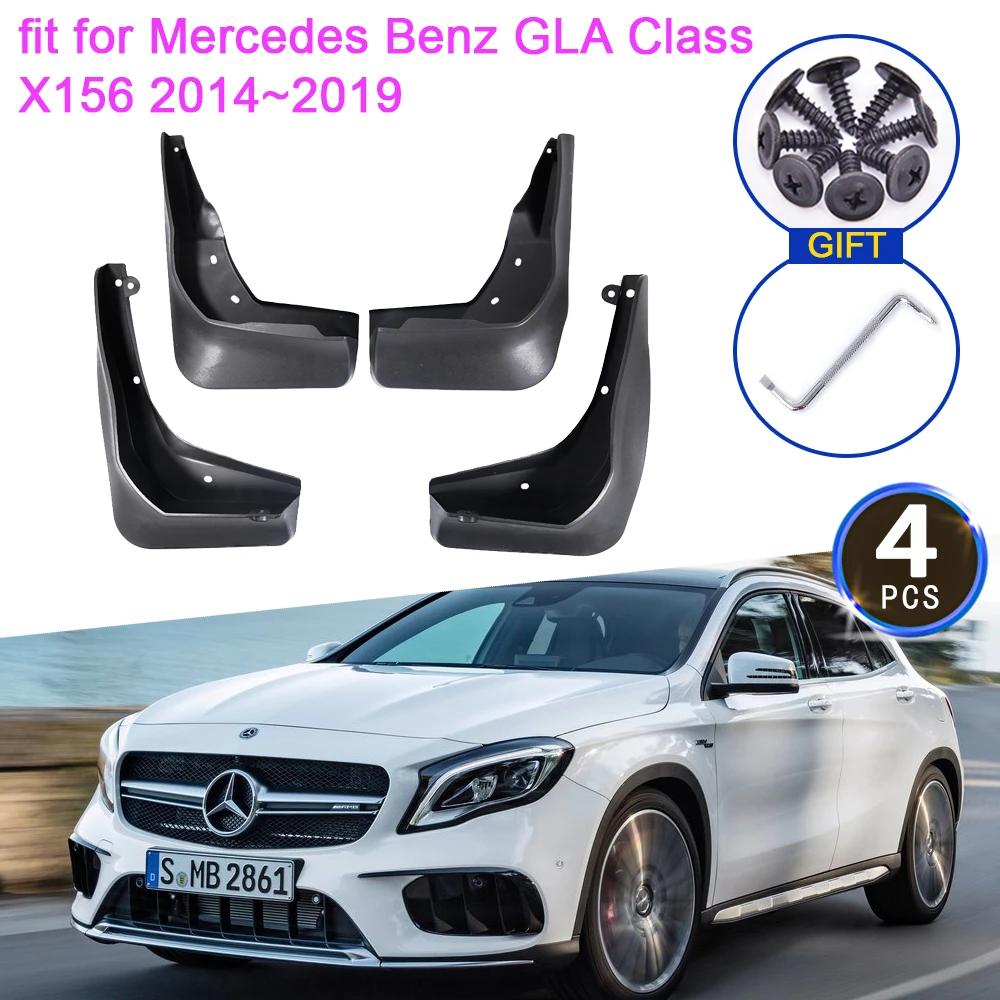 

4x for Mercedes Benz GLA 180 200 220 250 260 AMG X156 Class 2014 2014 2016 2017 2018 2019 MudFlap Mudguards Splash Guards Fender