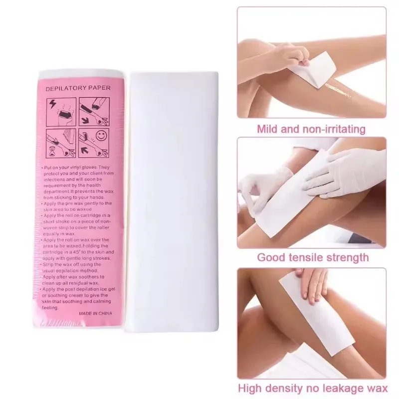 20/50/100PCS Wax Strips Paper Nonwoven Body Leg Arm Hair Removal Professional  Hair Removal Tool For Soft Wax Hair Removal 5