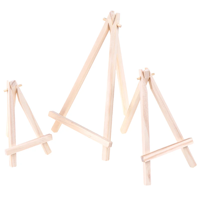 Plate Display Stand Picture Easel 1pc Mini Wooden Tripod Easel Display Painting Stand Card Canvas Holder sketch easel,wooden easel,wood table easel,plate display stand