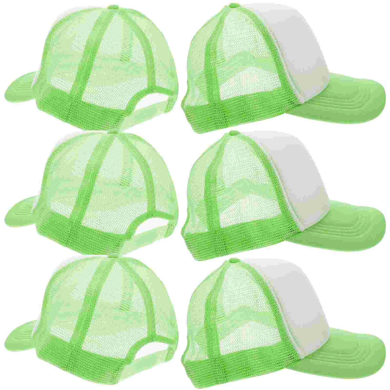 10 Pcs Sublimated Men's Sun Caps Fashion Hat Heat Transfer Blank DIY Truck Trucker Sponge Trendy