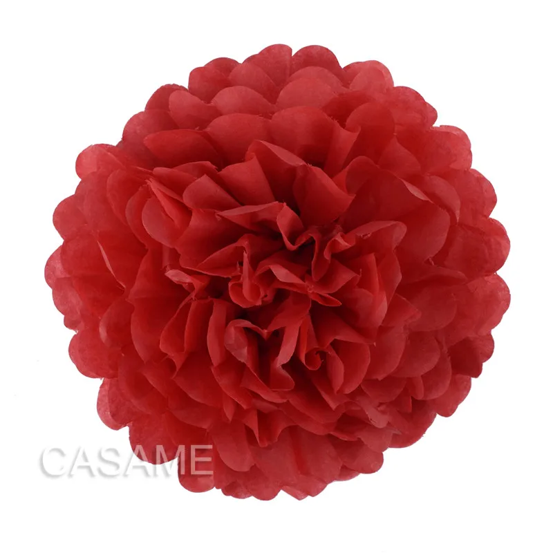 Set of 5 Colorful Tissue Paper Pom Poms for Party and Event Decor