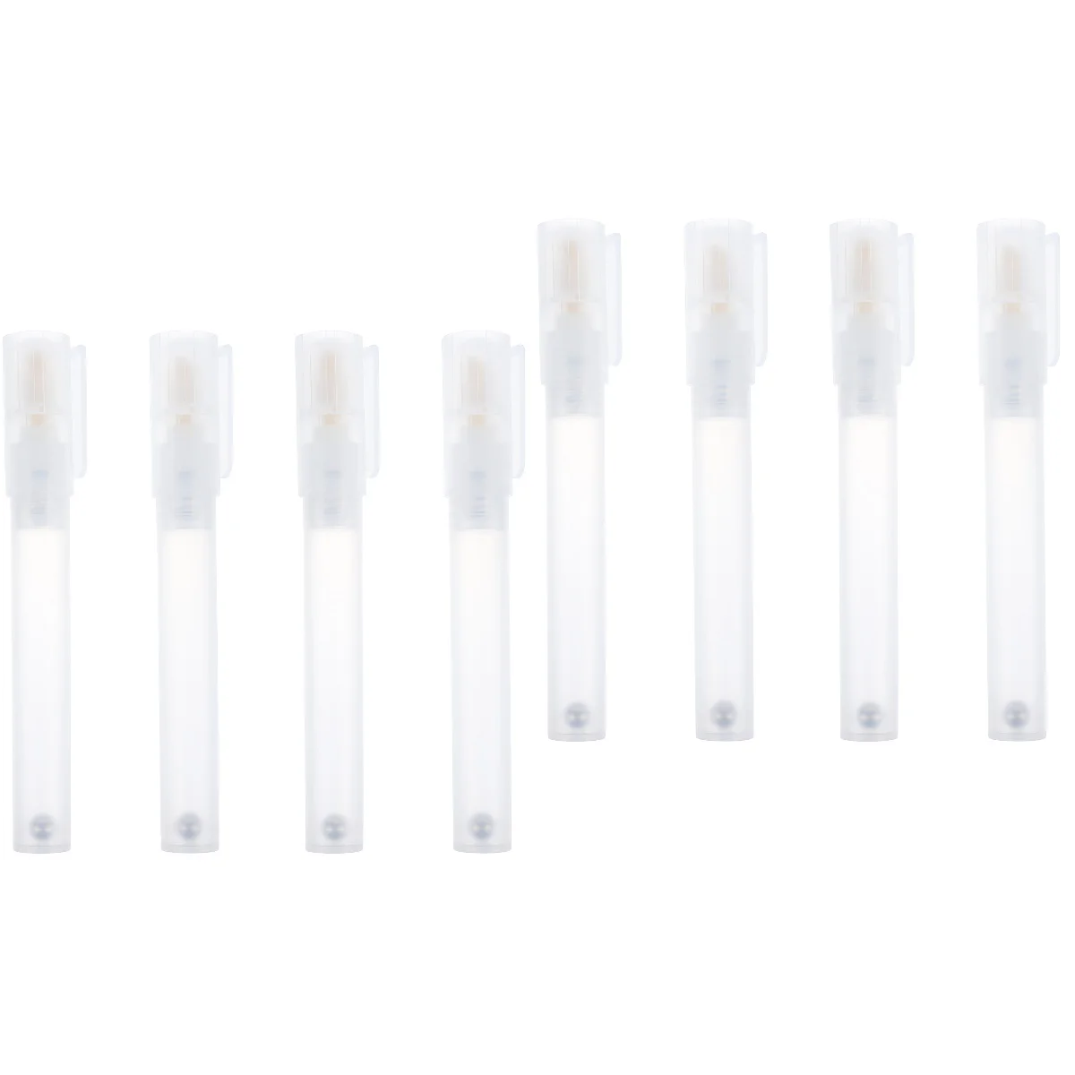 

2 Pieces Refillable Paint Pen Pens Markers Oil Painting Points Clear Transparent Pen-holders Empty Chalk Brush