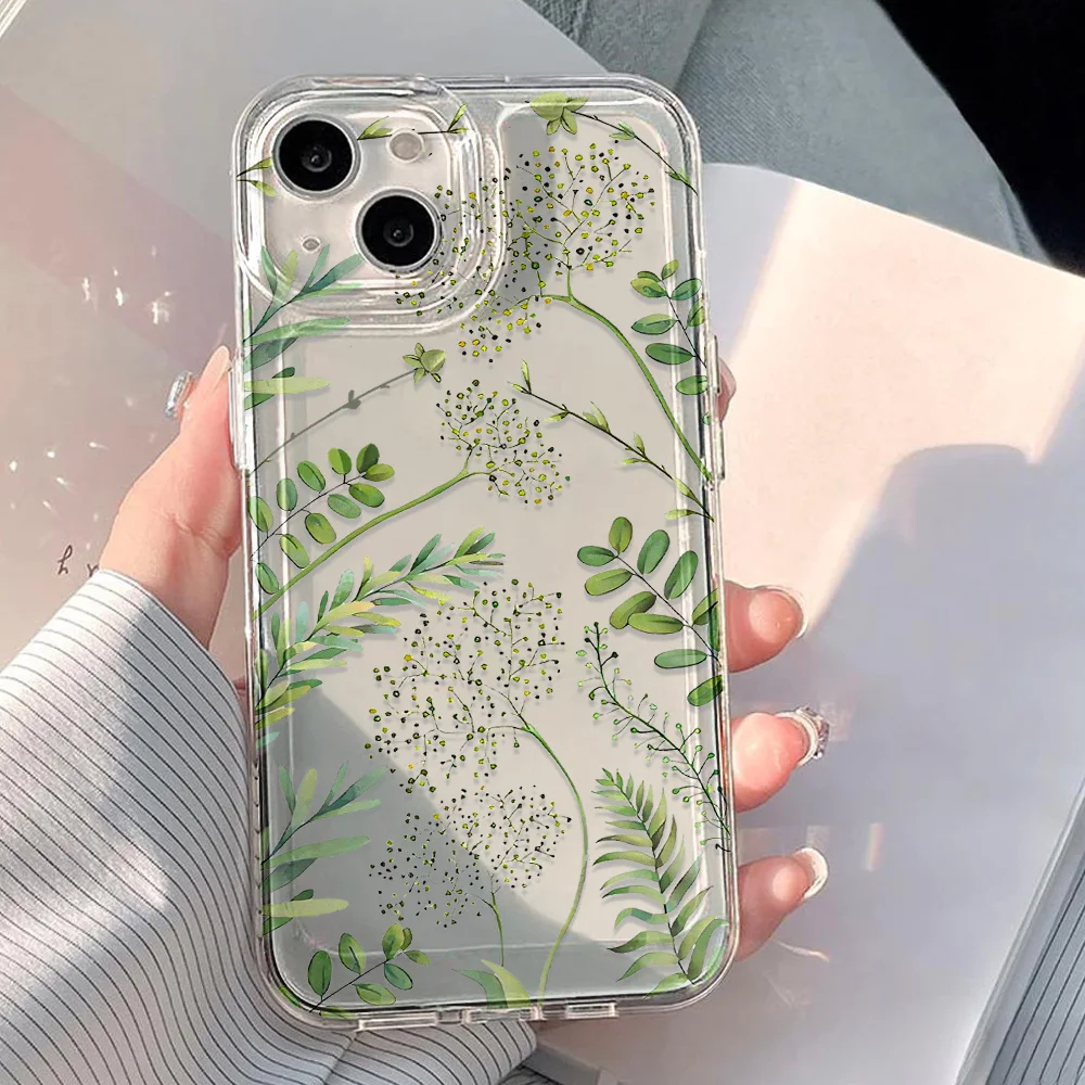 Sleek Leaf Clear Protective Case - Premium Transparent Bumper Cover