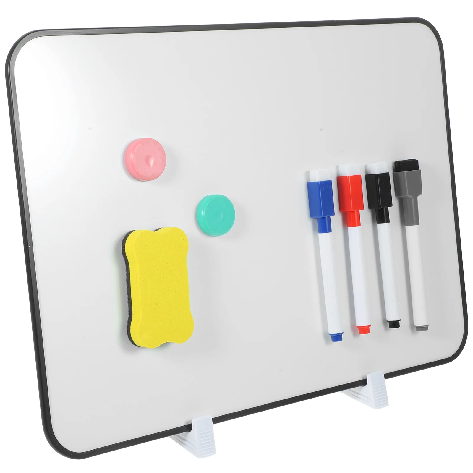 

Double Sided Writing Board Mini Whiteboards Portable Dry Erase Magnetic Fridge Kids Drawing Desk Stand