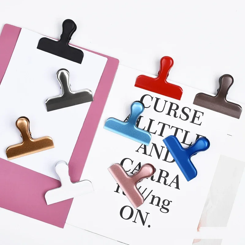 Fromthenon 빈티지 바인더 클립 금속 플래너 클립 핑크 레드 골드 컬러 클램프 사무실 장식 용품 학교 문구