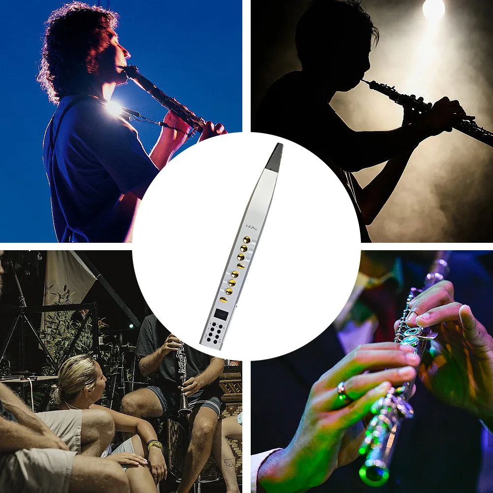Digital Wind Instrument Rechargeable Mini Saxophone Electronic Wind Instrument Electric Blowpipe Flute for Kids Adults Beginners digital wind saxophone