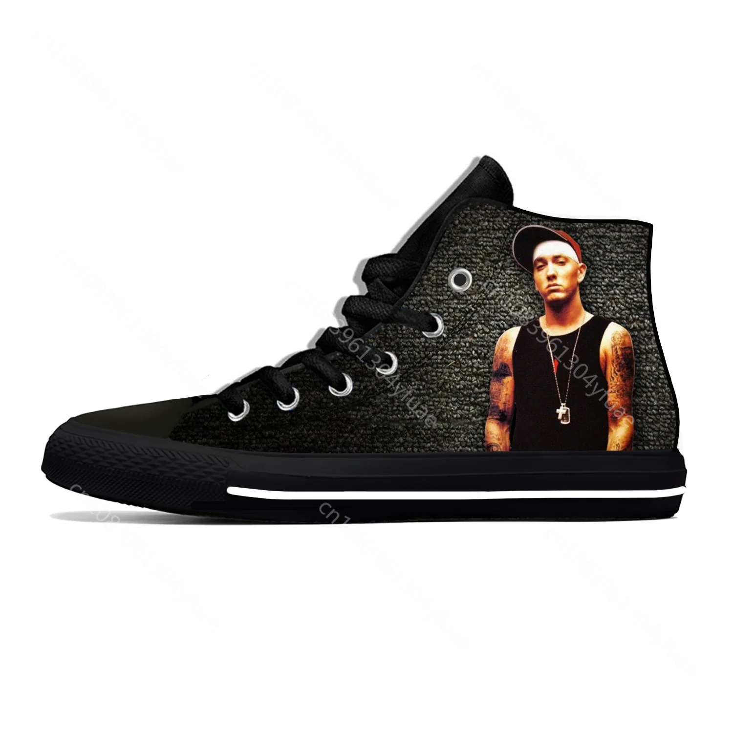 Eminem Hip Hop Rapper Rap Music Fashion Popular Casual Cloth Shoes High Top Lightweight Breathable 3D Print Men Women Sneakers