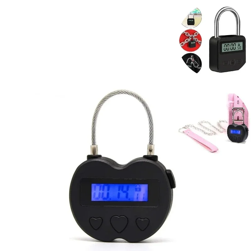 Multifunctional LCD Display Time Lock Waterproof USB Rechargeable Temporary Timer Padlock Smart Time Lock for Travel and More electronic lock smart lock