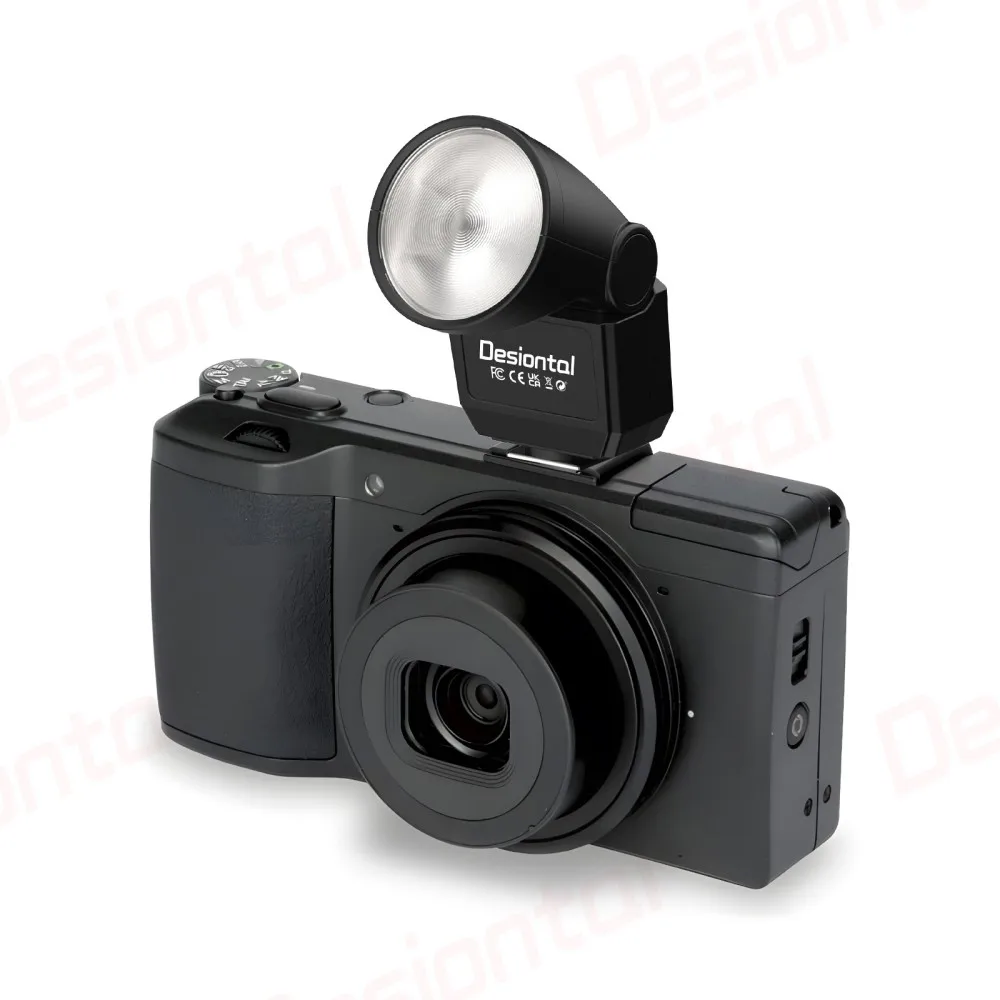 Desiontal F02 Mini Flash Speedlite Camera Flash Light 6500K for Canon Fuji Sony Nikon Panasonic DSLR Video Vlog Photography-on camera flash,camera flash