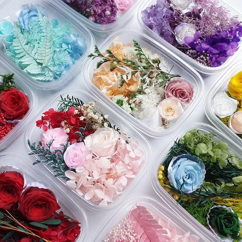 1Box White Dried Flowers for DIY Aromatherapy Candle Making Epoxy Resin Mold Jewelry Accessories Wedding Bouquet Home Decoration