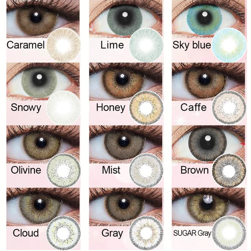 

GFRIEND 1 Pair Colored Contact Lenses for Eyes Blue Lenses Green Eye Lenses Natural Eye Contact Gray Lenses Fashion Lenses